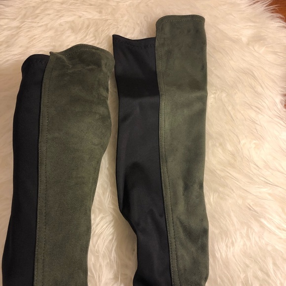 NEW Shoe’N Tale Green Over knee stretch boot - Picture 4 of 8